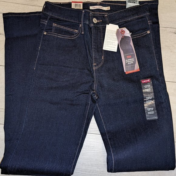 Levi's Slimming Straight 6 Medium 28 x 32 Womens NWT - Picture 3 of 3